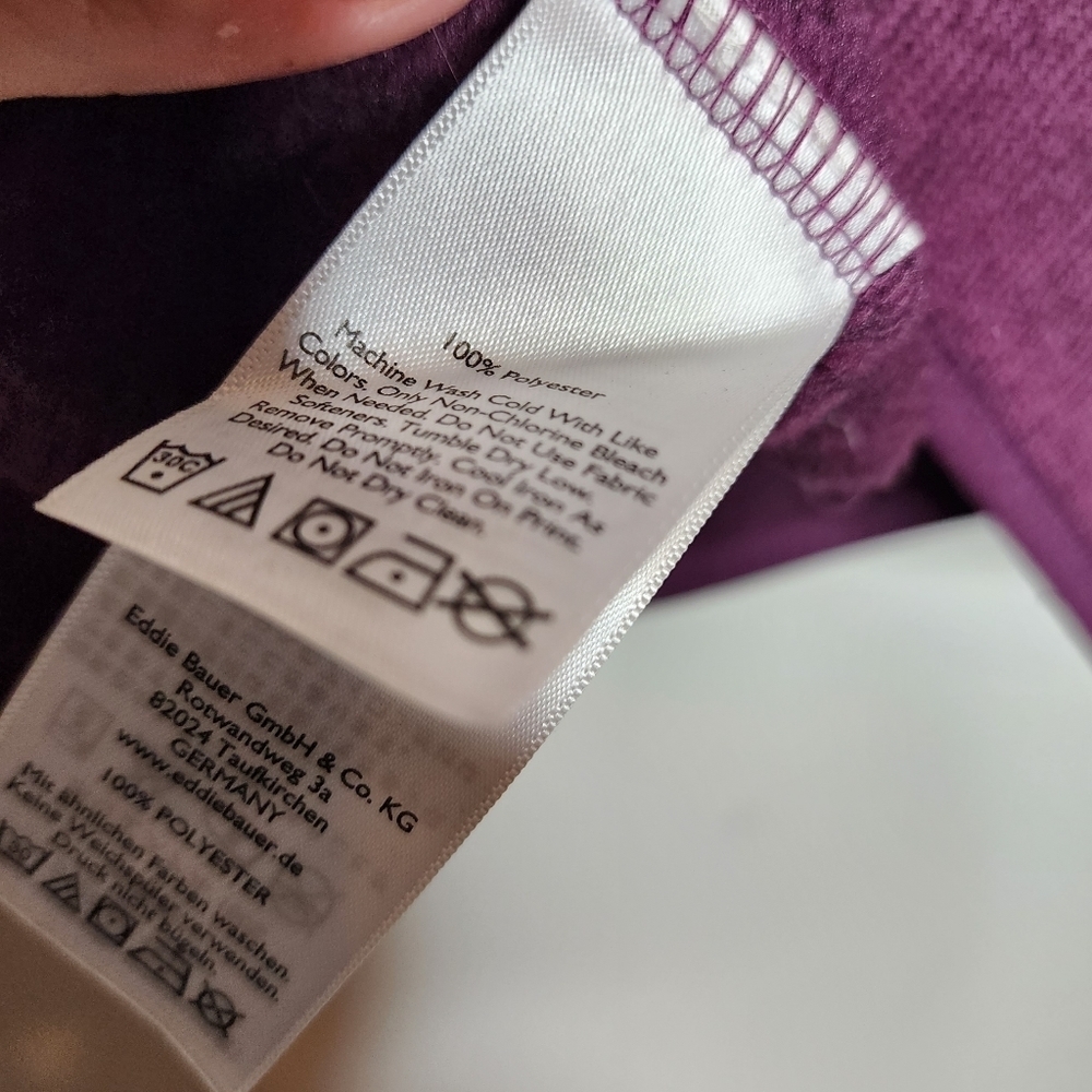 Eddie Bauer Purple sweater jacket button front women's size XL - Picture 16 of 16